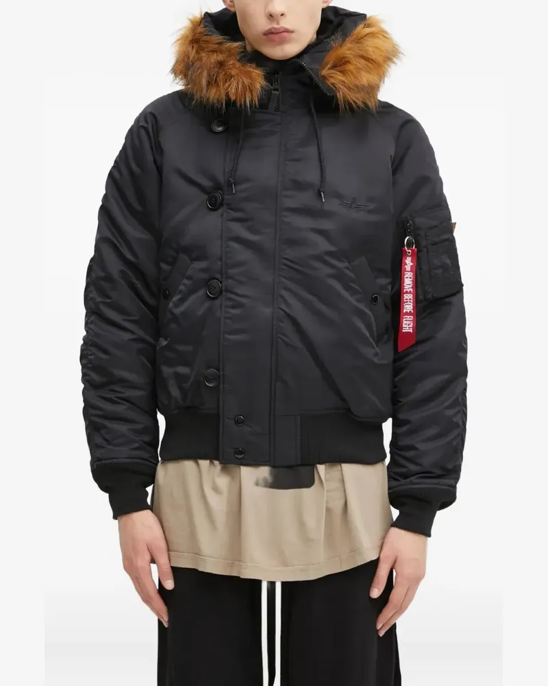 Alpha Industries N-2B Heritage Kapuzenjacke - Schwarz Schwarz
