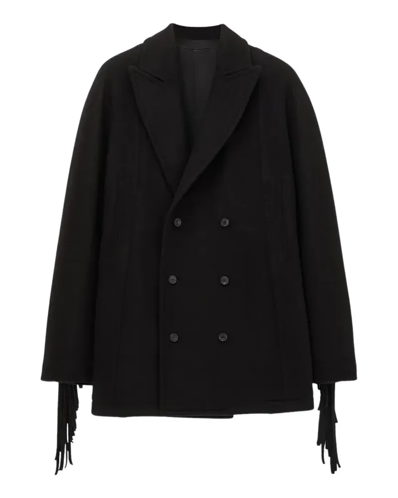 Carven Doppelreihiger Mantel - Schwarz Schwarz