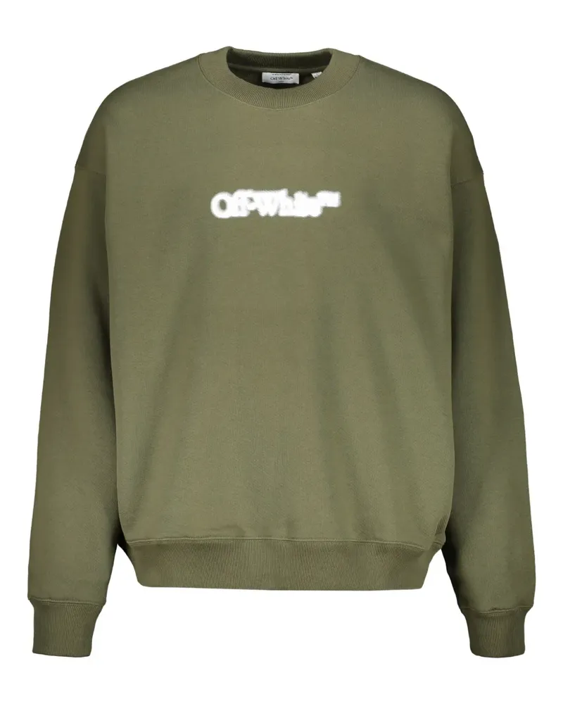 OFF-WHITE logo long-sleeved sweatshirt - Grün Grün