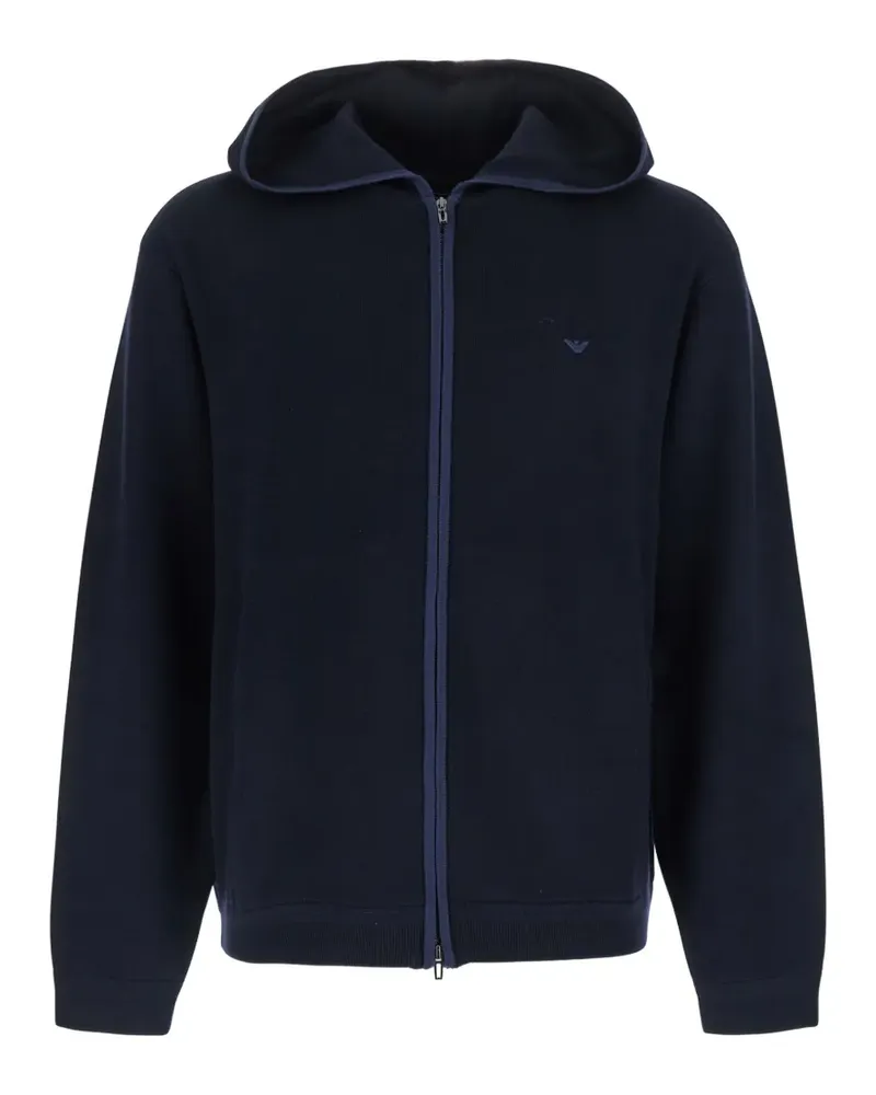 Emporio Armani Kapuzenjacke mit Reißverschluss - Blau Blau