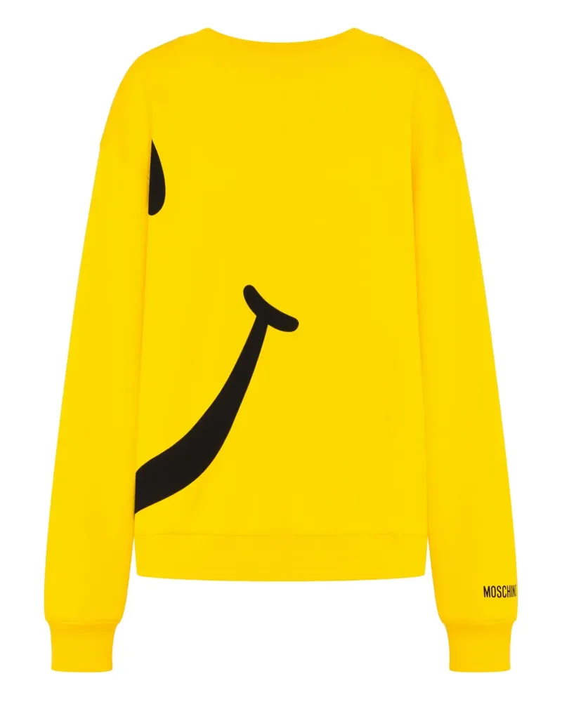 Moschino Sweatshirt mit Smiley-Print - Gelb Gelb