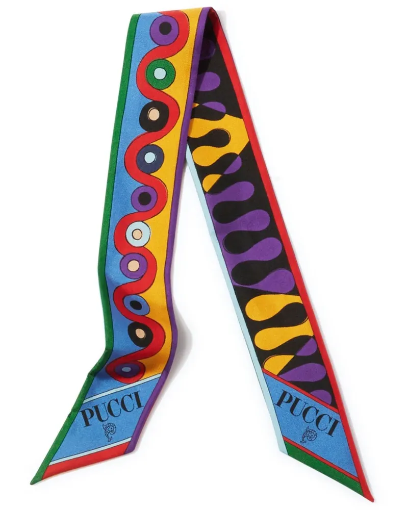 Emilio Pucci Seidenschal mit Iride Lecorno-Print - Blau Blau