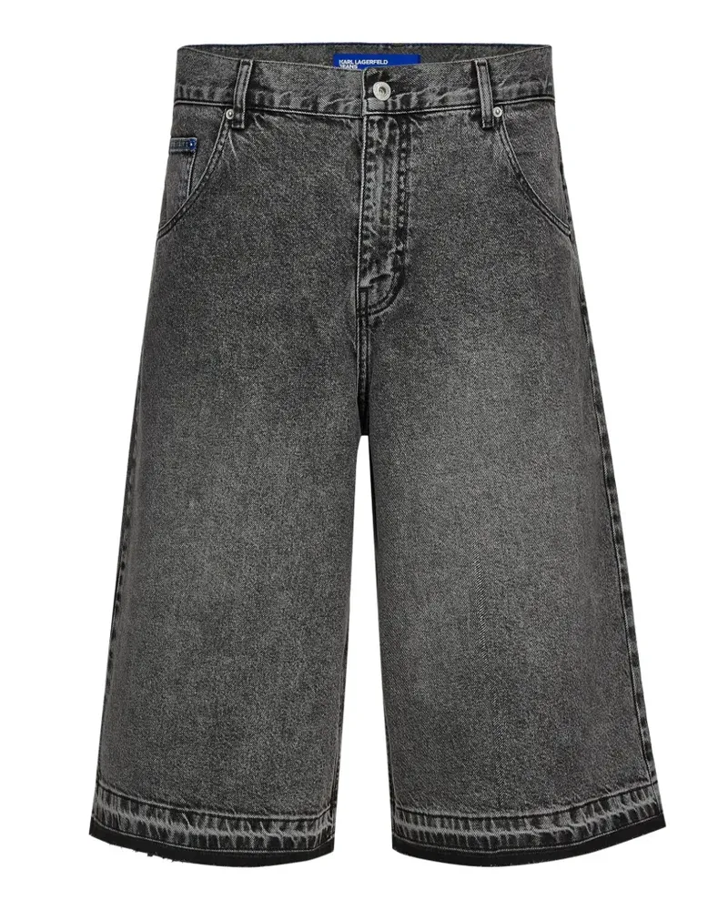Karl Lagerfeld Jeans-Shorts mit Acid-Wash-Effekt - Grau Grau