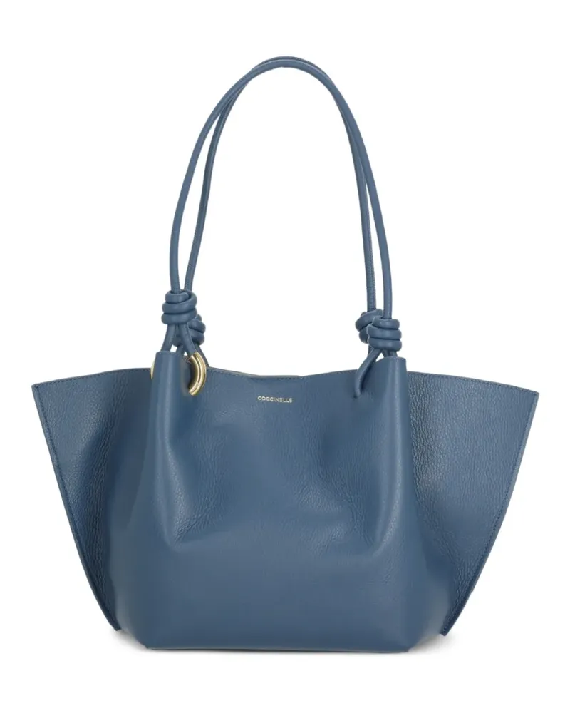 Coccinelle medium Finn knotted-strap leather tote bag - Blau Blau
