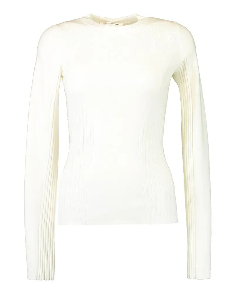 Victoria Beckham ribbed-knit sweater - Weiß Weiß