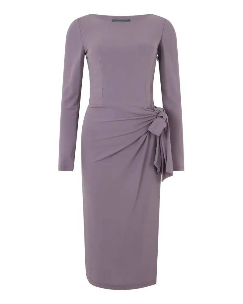 Alberta Ferretti Midikleid mit drapiertem Ausschnitt - Violett Violett