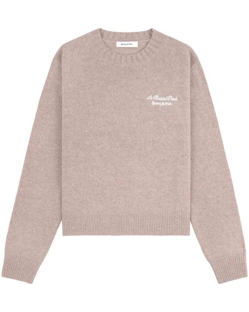SPORTY & RICH Faubourg Pullover aus Kaschmir - Nude Nude