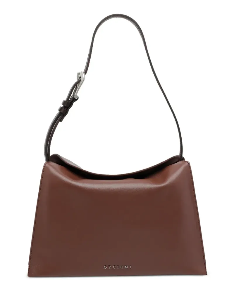 Orciani small Trinity leather shoulder bag - Braun Braun
