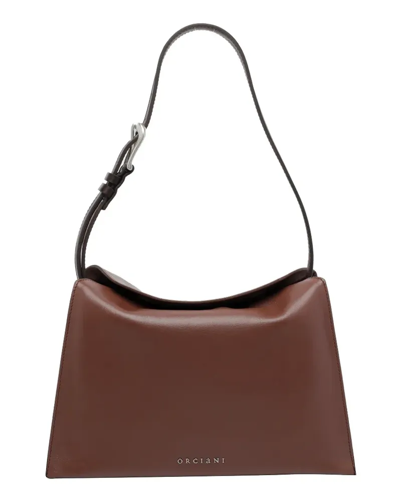 Orciani small Trinity leather shoulder bag - Braun Braun