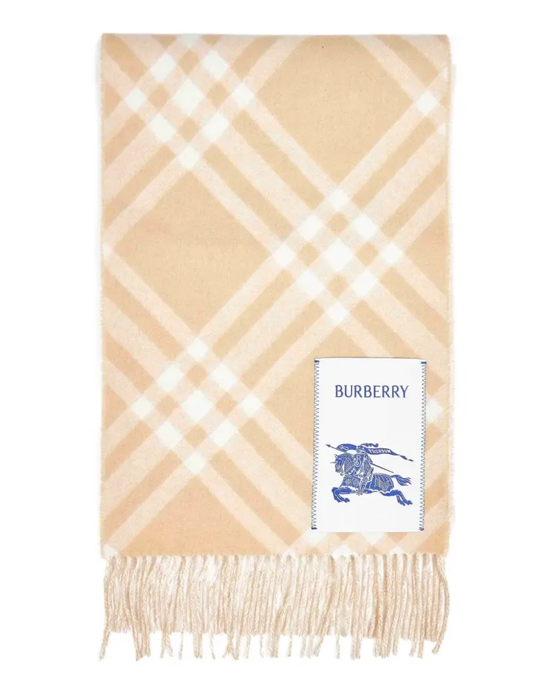Burberry Schal aus Kaschmir mit Karomuster - Nude Nude