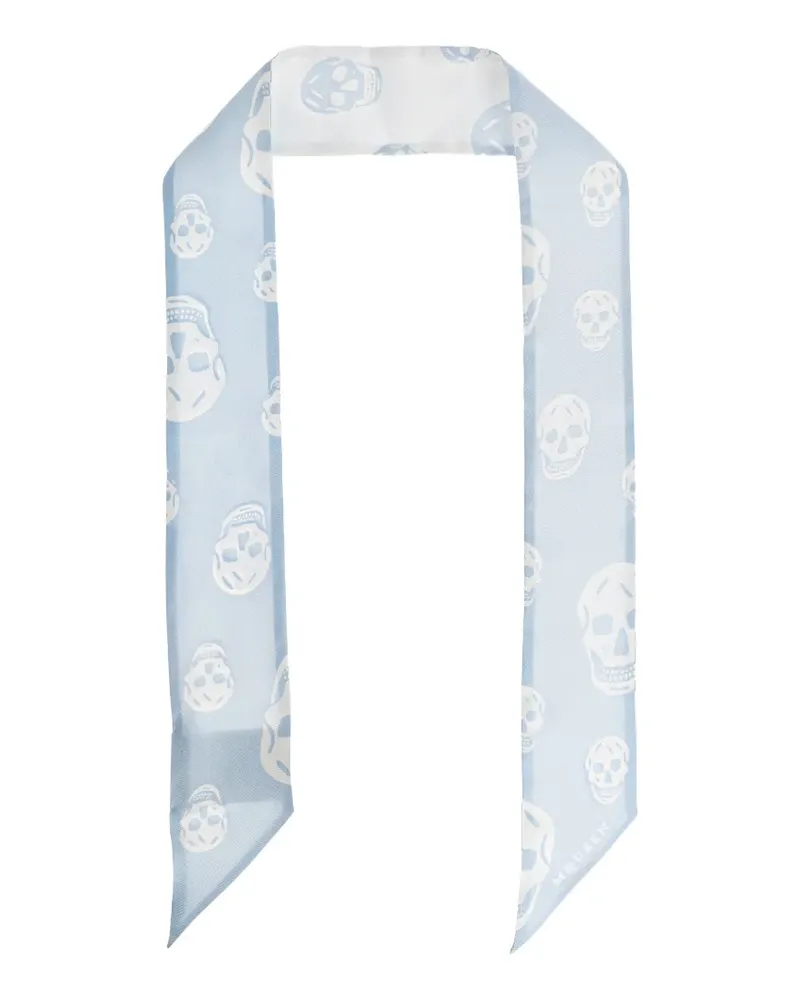 Alexander McQueen skull-print scarf - Blau Blau