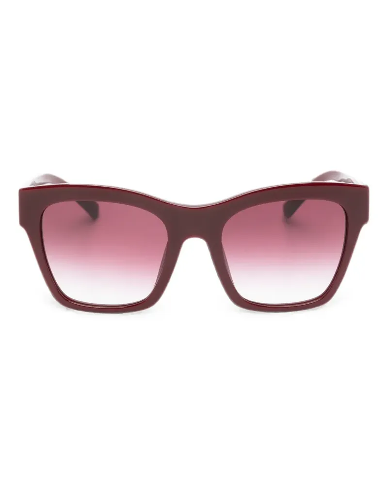 Dolce & Gabbana logo-plaque square-frame sunglasses - Rot Rot