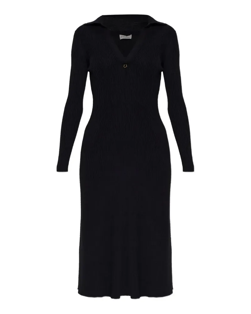 Moncler ribbed long-sleeve midi dress - Schwarz Schwarz