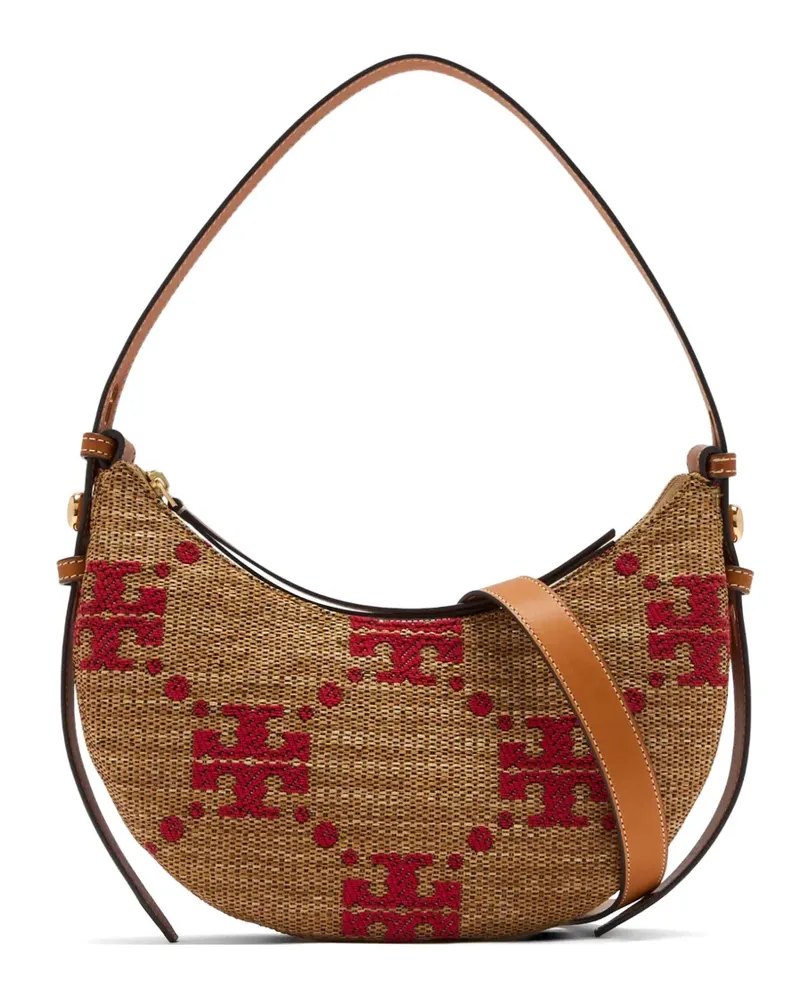 Tory Burch Romy woven shoulder bag - Nude Nude