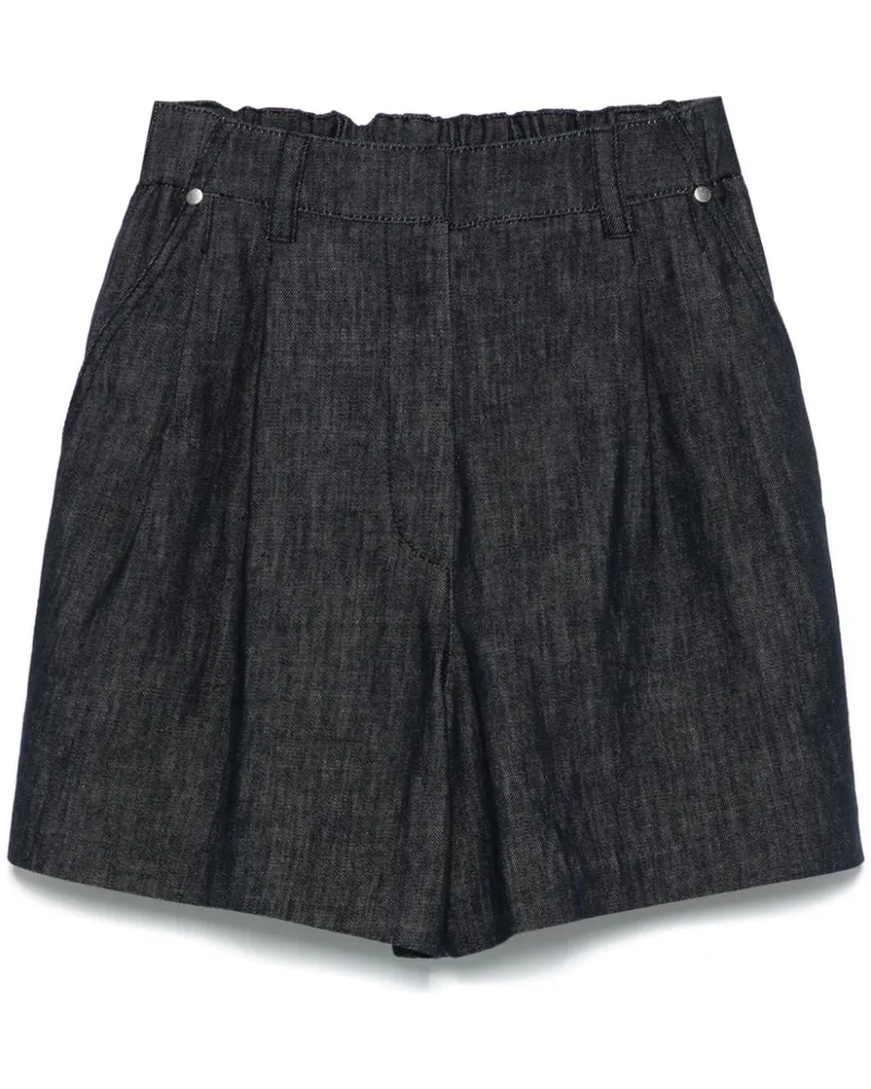 Brunello Cucinelli Shorts mit Faltendetail - Blau Blau