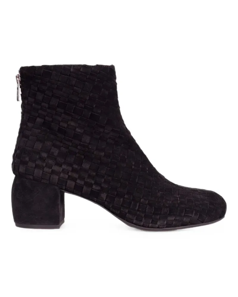 Attilio Giusti Leombruni Tina woven-design ankle boots - Schwarz Schwarz