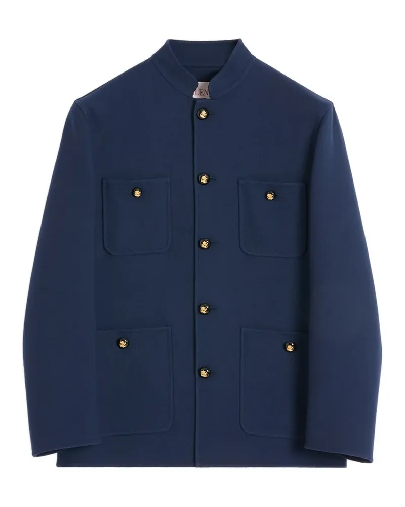 Valentino Garavani stand-up-collar button-up jacket - Blau Blau