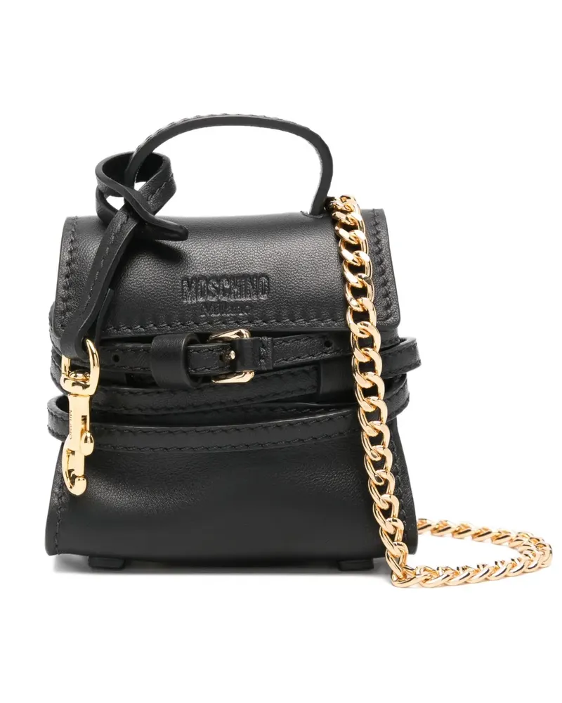 Moschino Handtasche aus Leder - Schwarz Schwarz