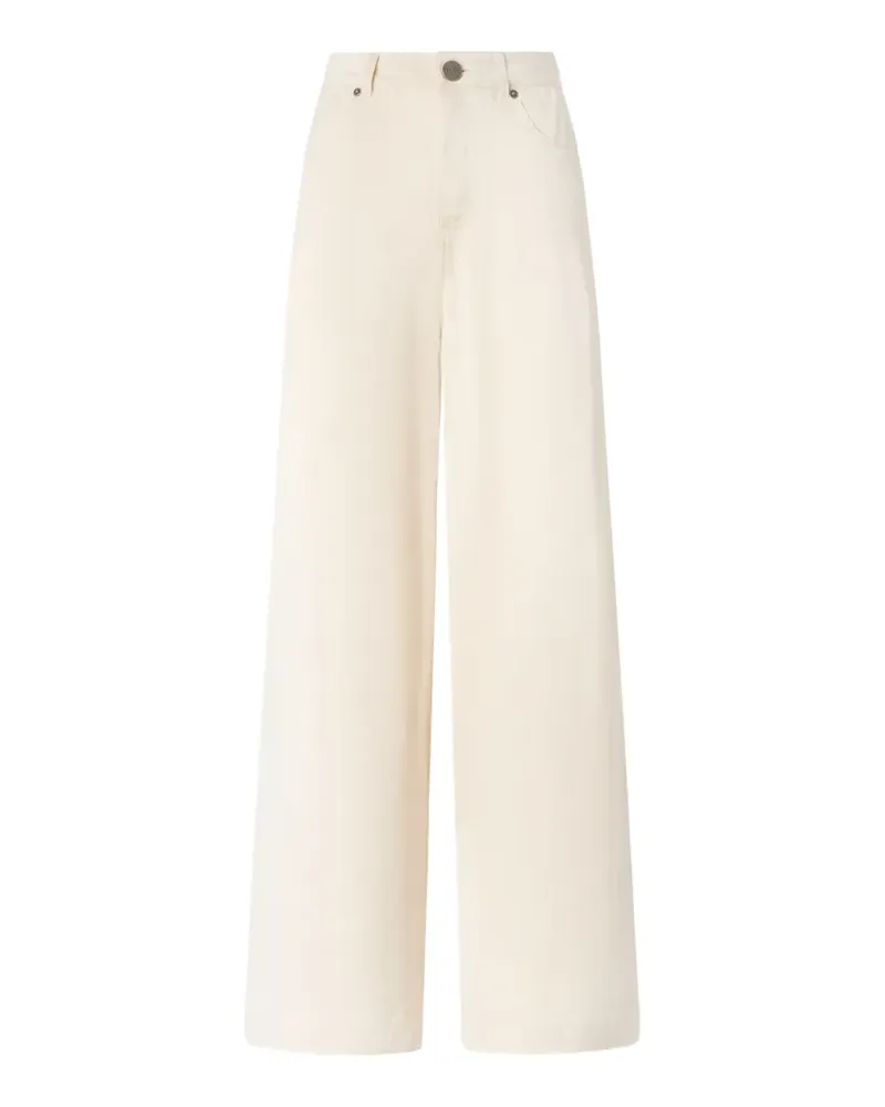 Pinko Palazzohose aus Twill in Pfirsichleder-Optik - Nude Nude