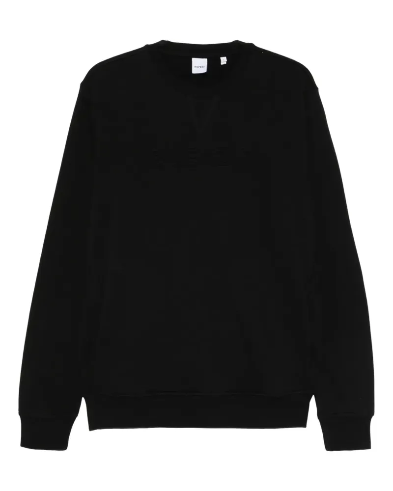 ASPESI Sweatshirt mit Rundhalsausschnitt - Schwarz Schwarz