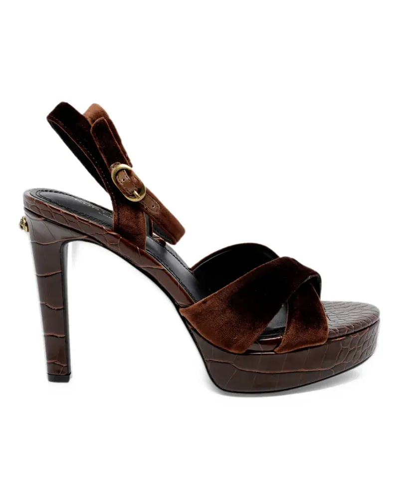 Kurt Geiger Gloria croc-effect heeled sandals - Braun Braun