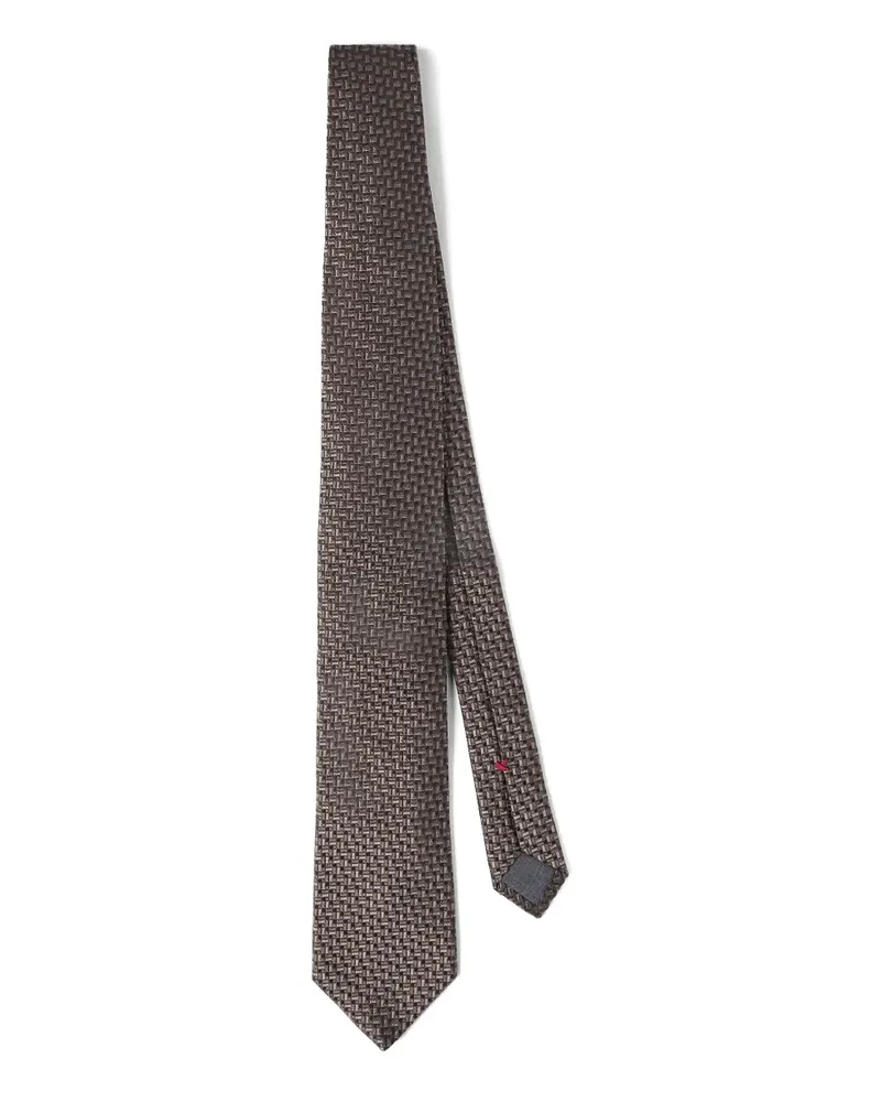 Brunello Cucinelli textured silk tie - Braun Braun