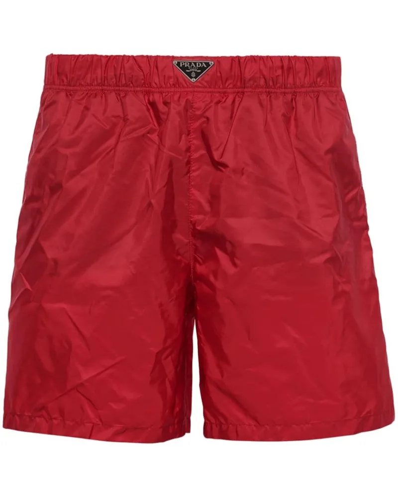 Prada Badeshorts aus Re-Nylon Rot