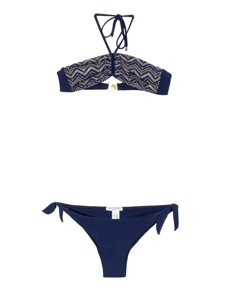 Balmain Verzierter Bikini - Blau Blau