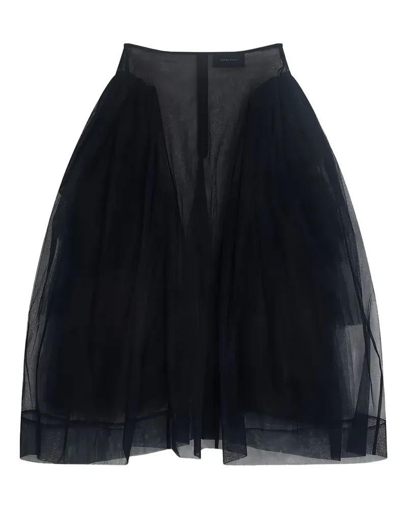 Simone Rocha strukturierter Rock - Schwarz Schwarz