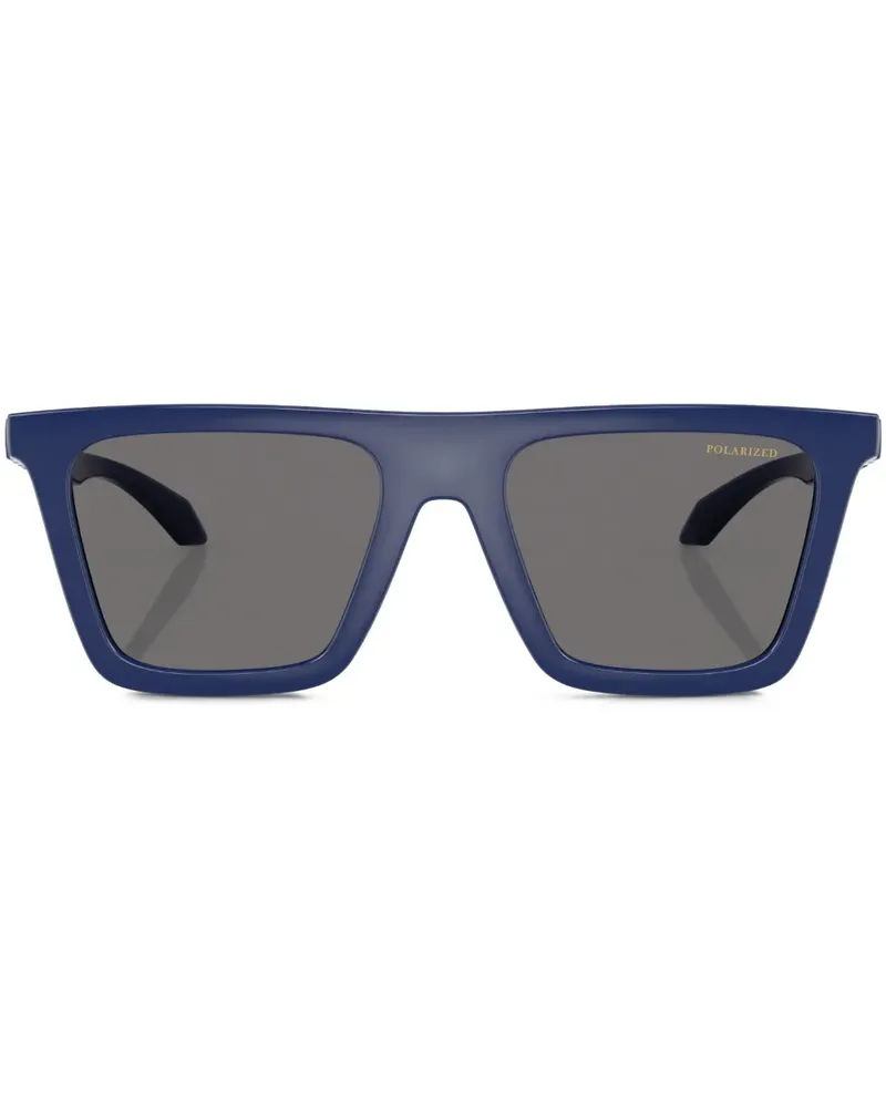 Versace Sonnenbrille mit eckigem Gestell - Blau Blau