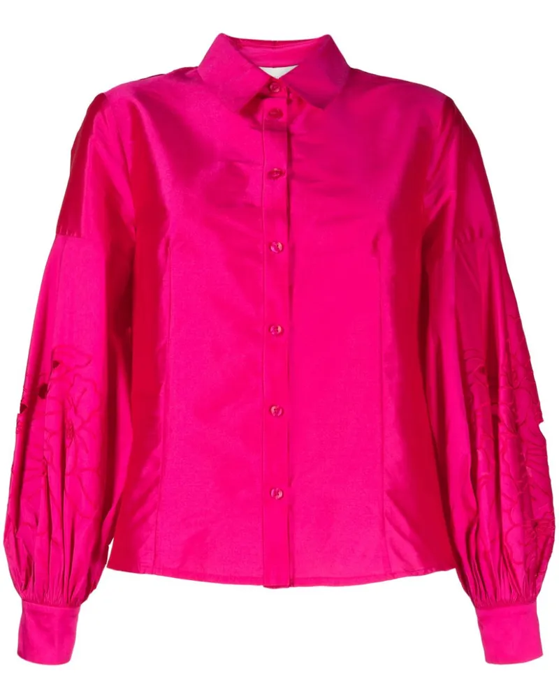 Sachin & Babi Astor Hemd in Satin-Optik - Rosa Rosa