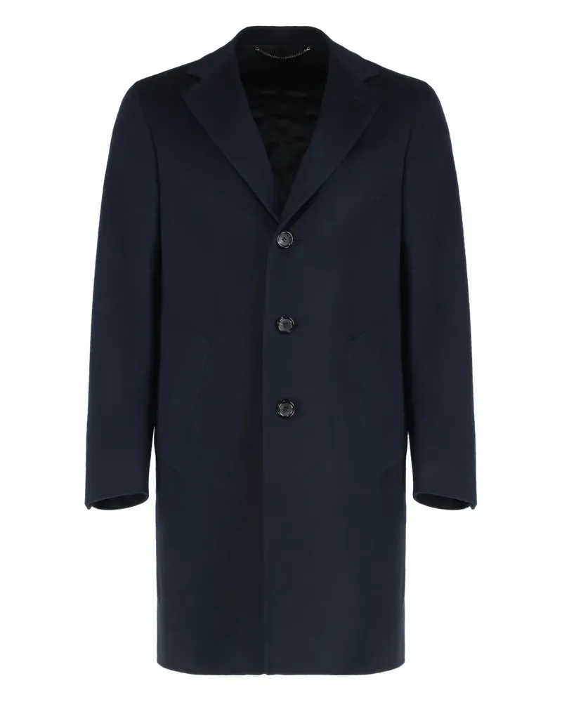 Canali wool single-breasted coat - Blau Blau