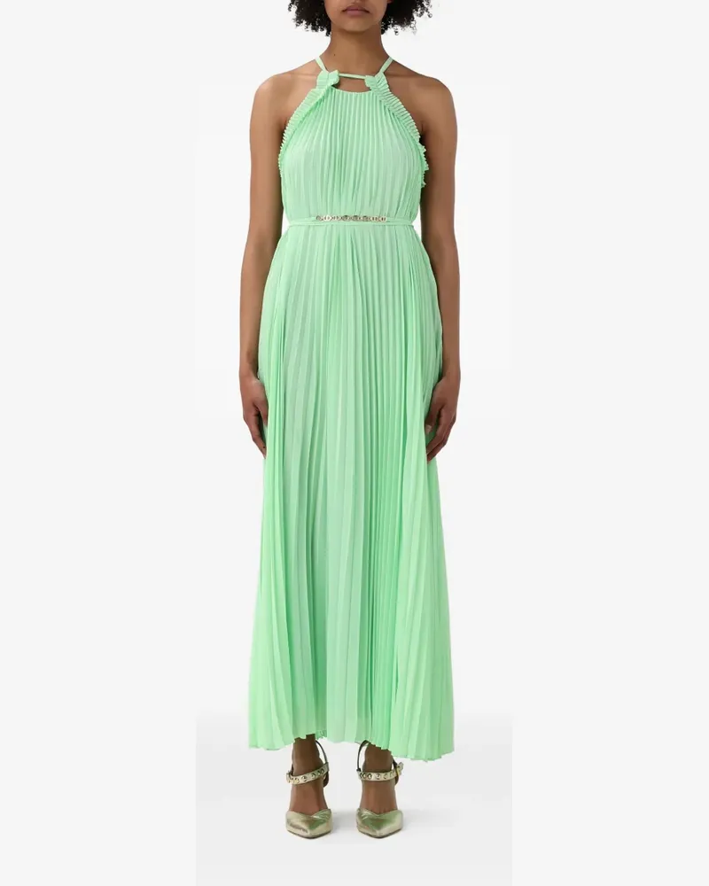 Twin-Set Plissiertes Midikleid - Grün Grün
