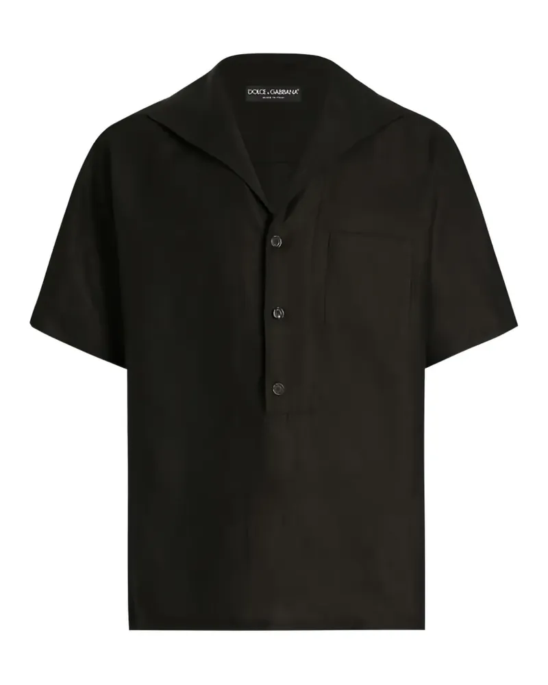 Dolce & Gabbana Hemd mit Matrosenkragen - Schwarz Schwarz