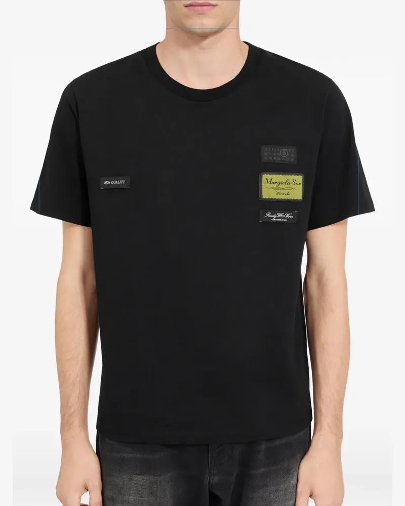 Maison Margiela T-Shirt mit rundem Ausschnitt - Schwarz Schwarz
