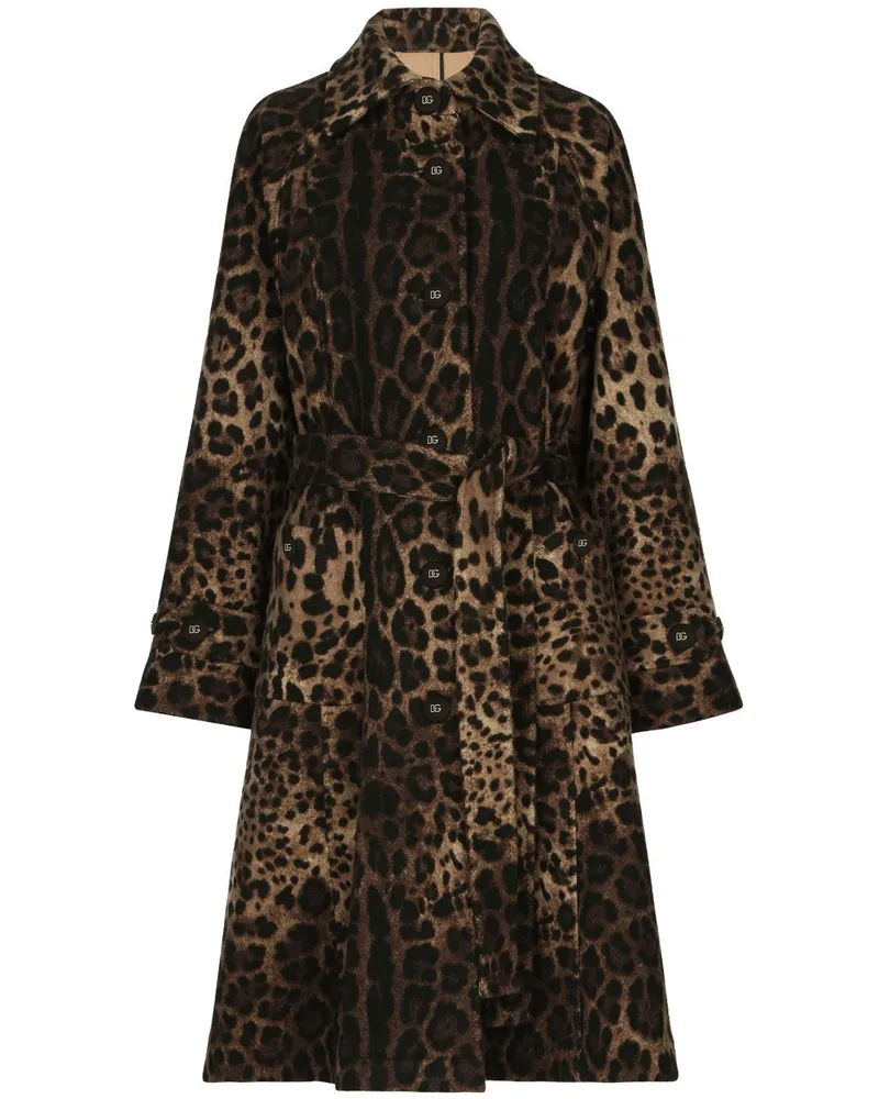Dolce & Gabbana Kleid mit Leoparden-Print - Braun Braun