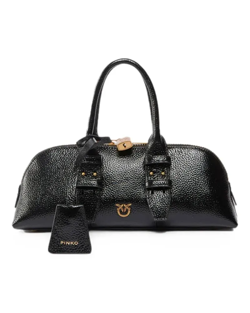 Pinko Kleine Escape Handtasche aus Leder - Schwarz Schwarz