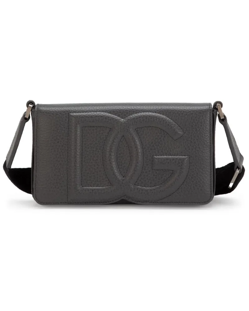 Dolce & Gabbana Mini-Tasche mit Logo-Prägung - Grau Grau
