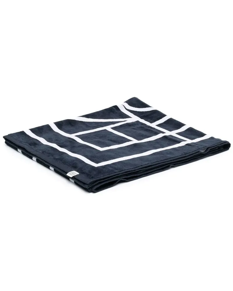 Totême Strandtuch mit Jacquard-Logo - Weiß Weiß