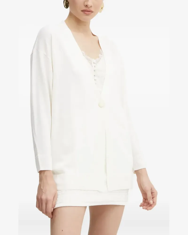 Armani Exchange Cardigan mit Knopf - Weiß Weiß