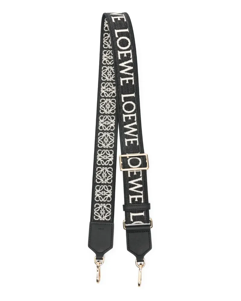 Loewe Schulterriemen mit Logo - Schwarz Schwarz