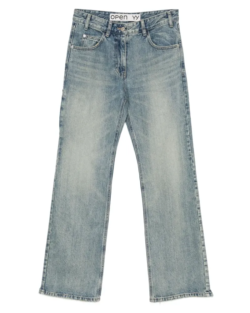 OPEN YY Ausgefranste Jeans - Blau Blau