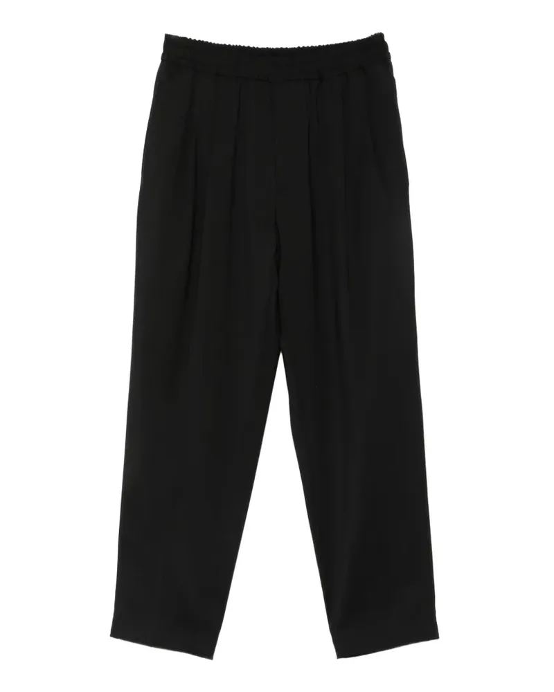 Be Able Plissierte Hose mit Stretchbund - Schwarz Schwarz
