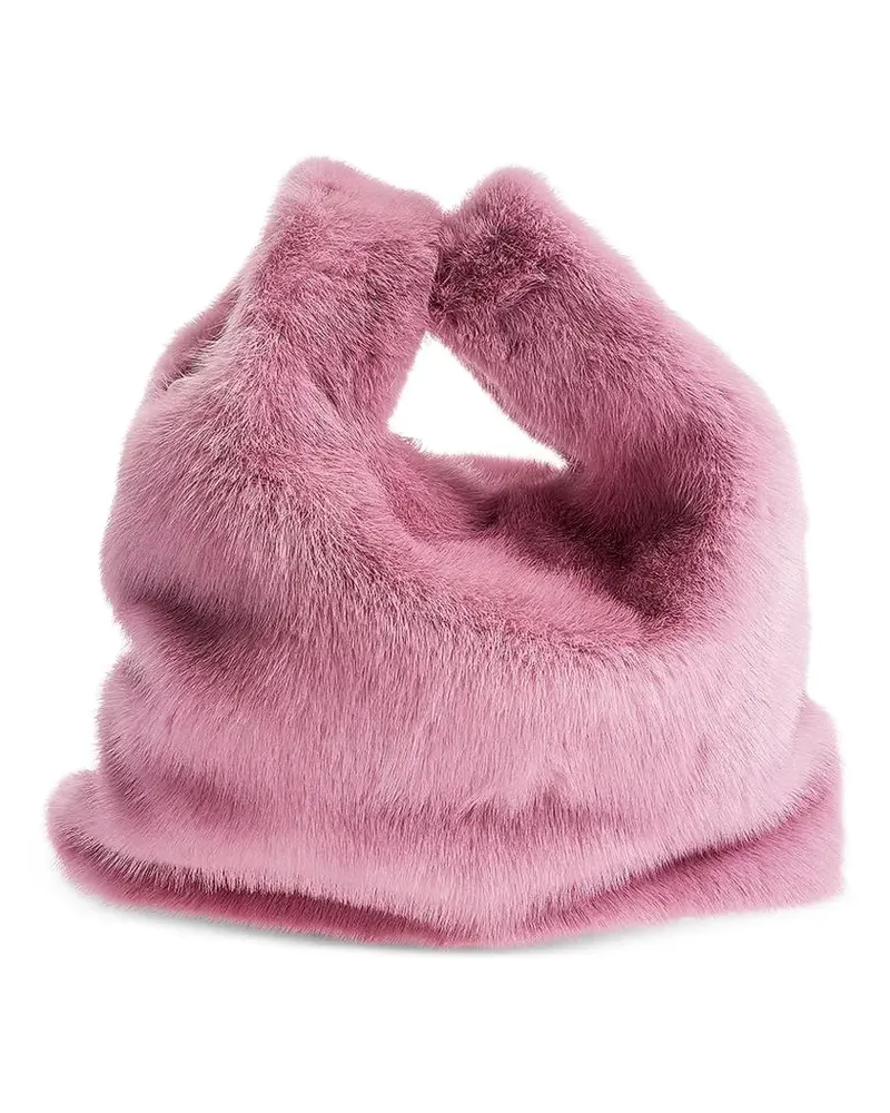 Simonetta Ravizza fur-effect tote bag - Rosa Rosa
