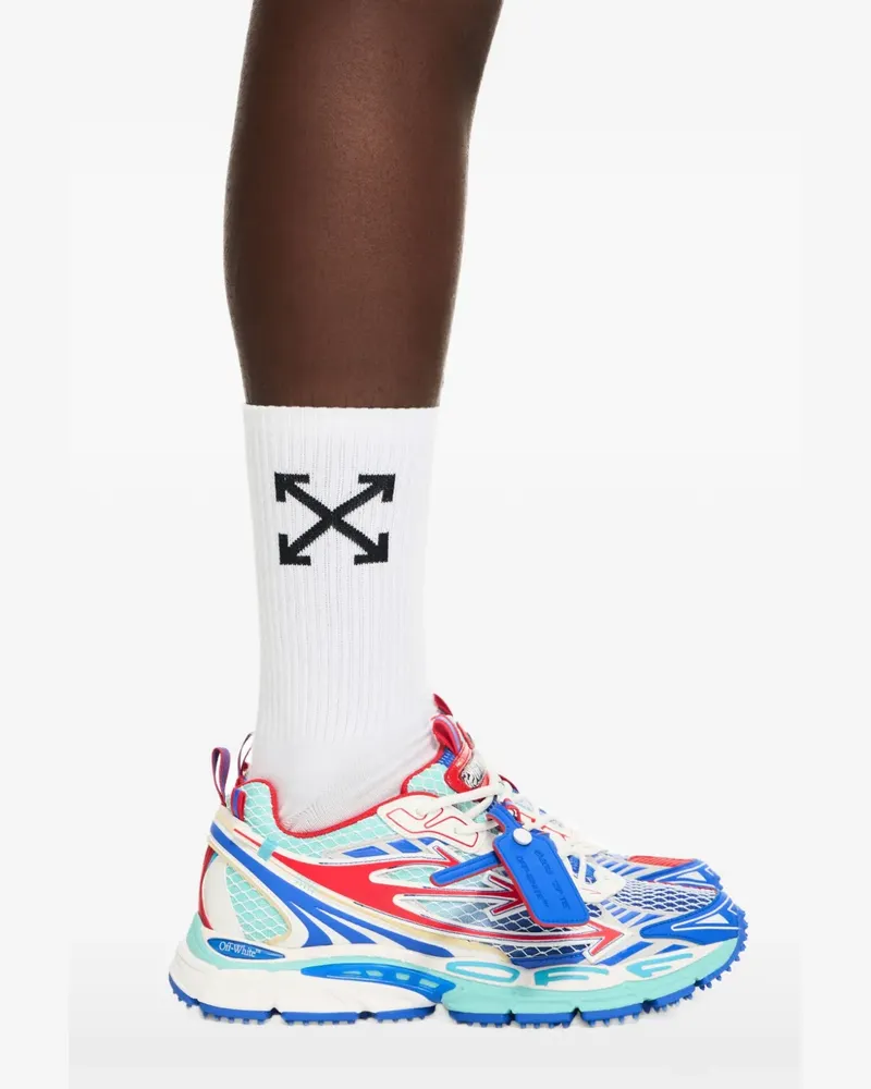 OFF-WHITE Be Right Back Fishnet Arrow Sneakers - Blau Blau