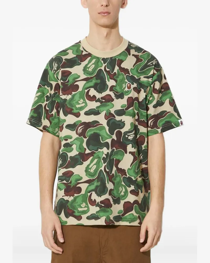 BAPE T-Shirt mit Camouflage-Print - Grün Grün