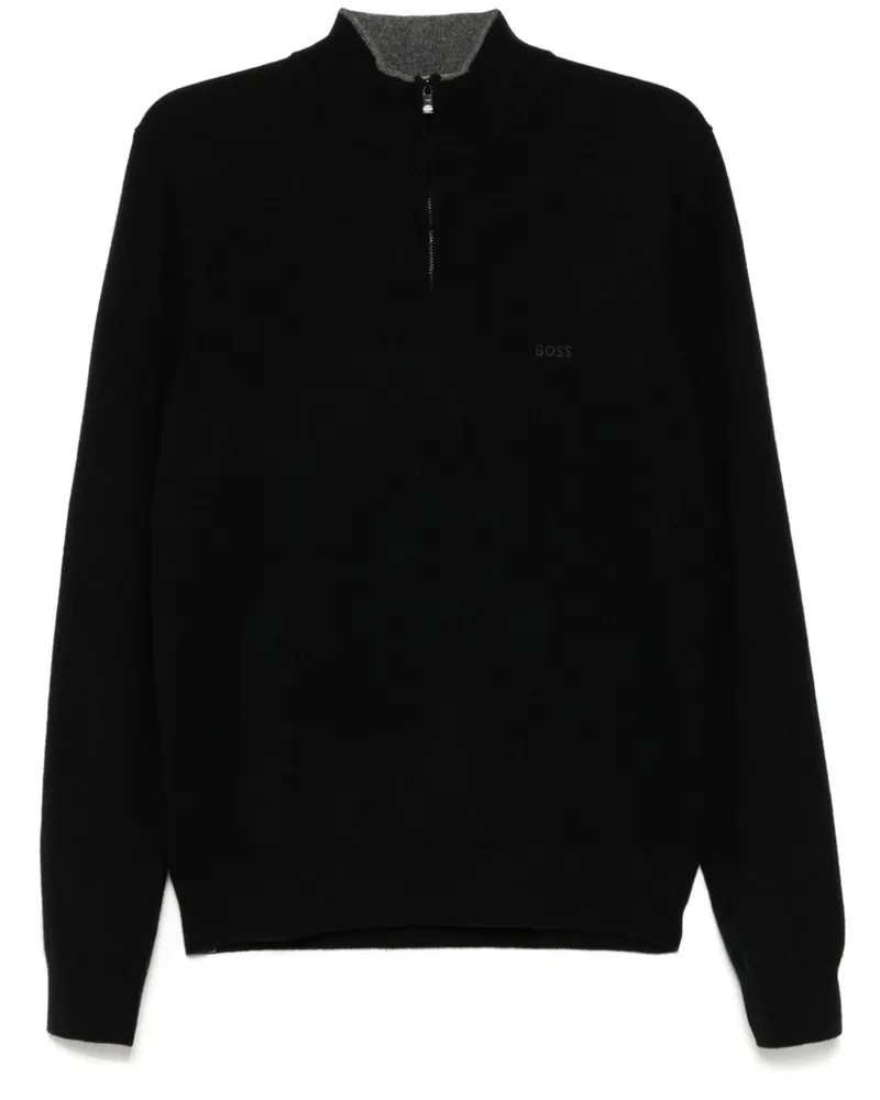 HUGO BOSS Klassischer Pullover - Schwarz Schwarz