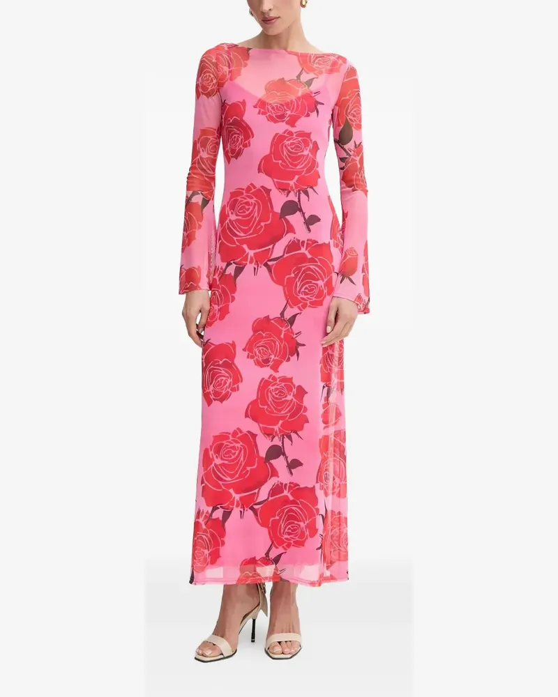Never Fully Dressed floral long-sleeve maxi dress - Rosa Rosa