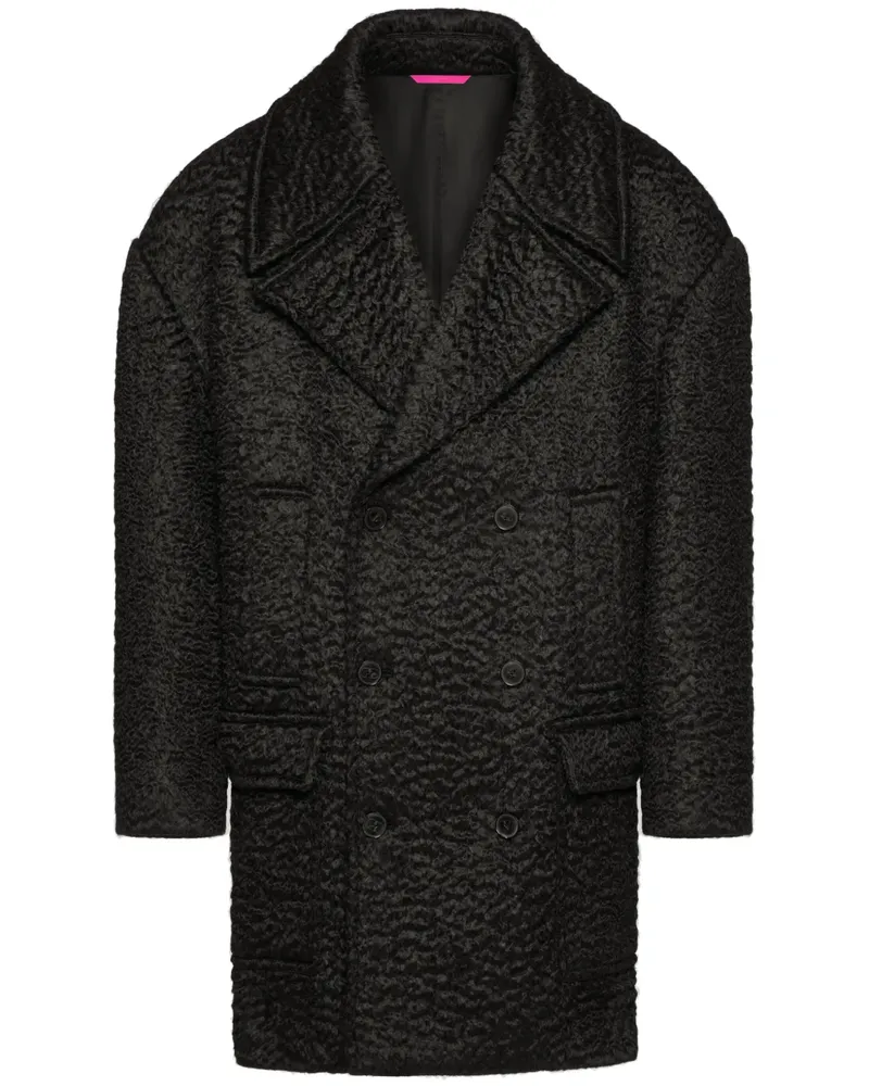 Valentino Garavani Doppelreihiger Mantel - Schwarz Schwarz