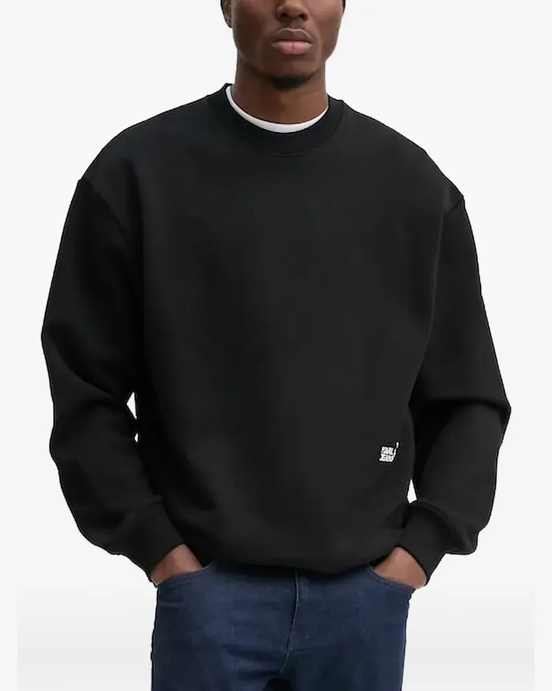 Karl Lagerfeld Sweatshirt mit Logo-Stickerei - Schwarz Schwarz